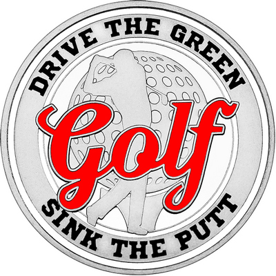 Red "Golf" with White Outer Circular Borders
